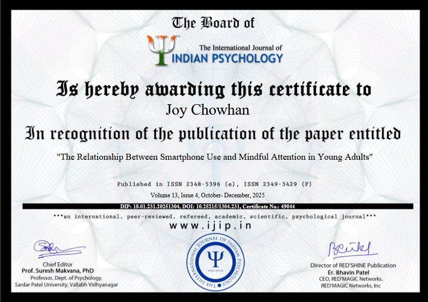 ijip joy chowhan publications